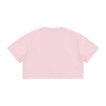 Loki & Ivy Women's Mineral Wash Cotton Crop T-Shirt
