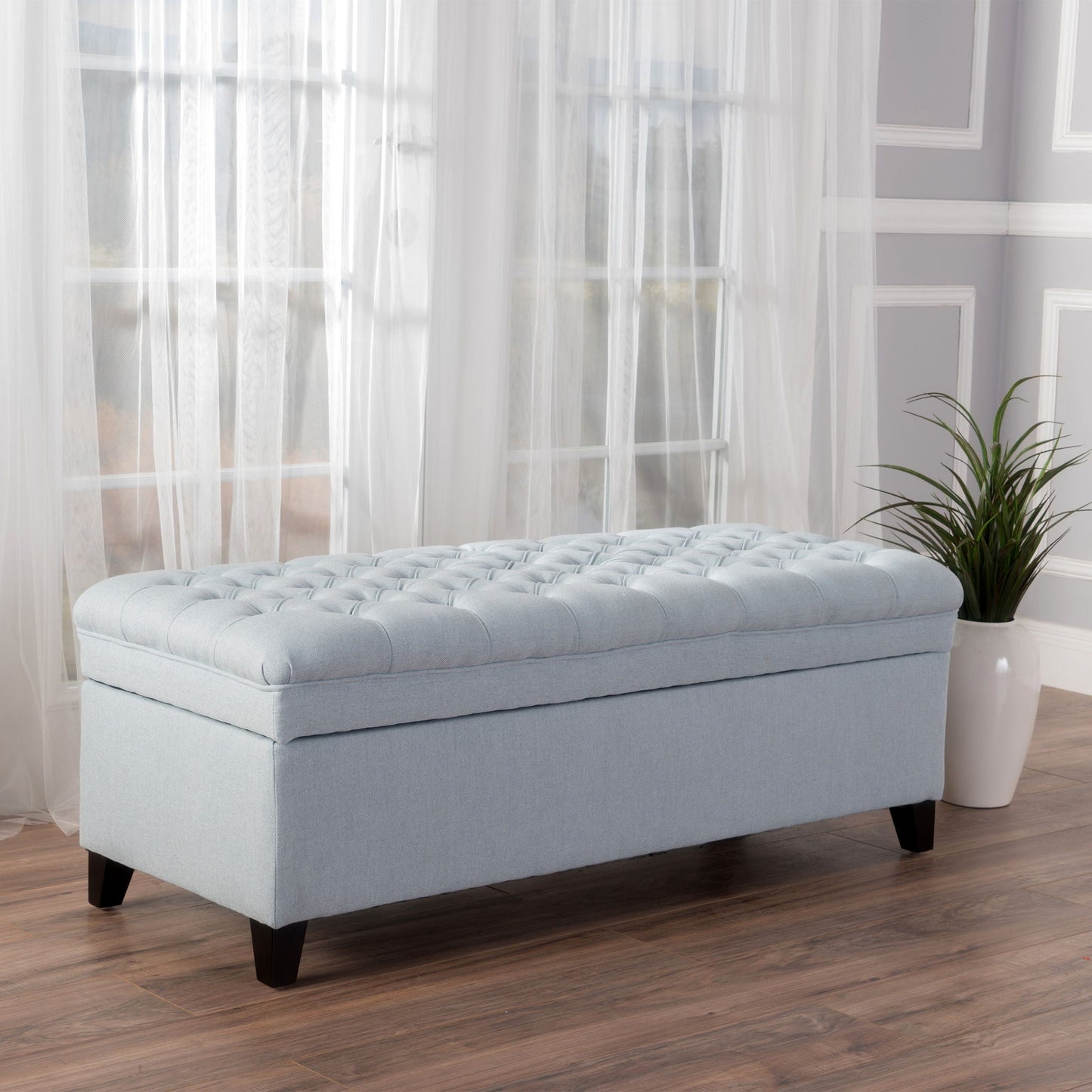 Juliana Storage Ottoman With Birch Legs