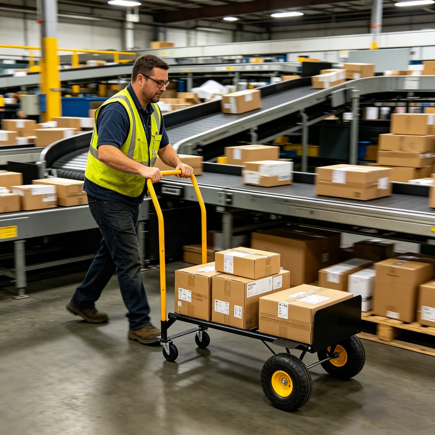 HT1006BK-YL Hand Truck Dual Purpose Cart