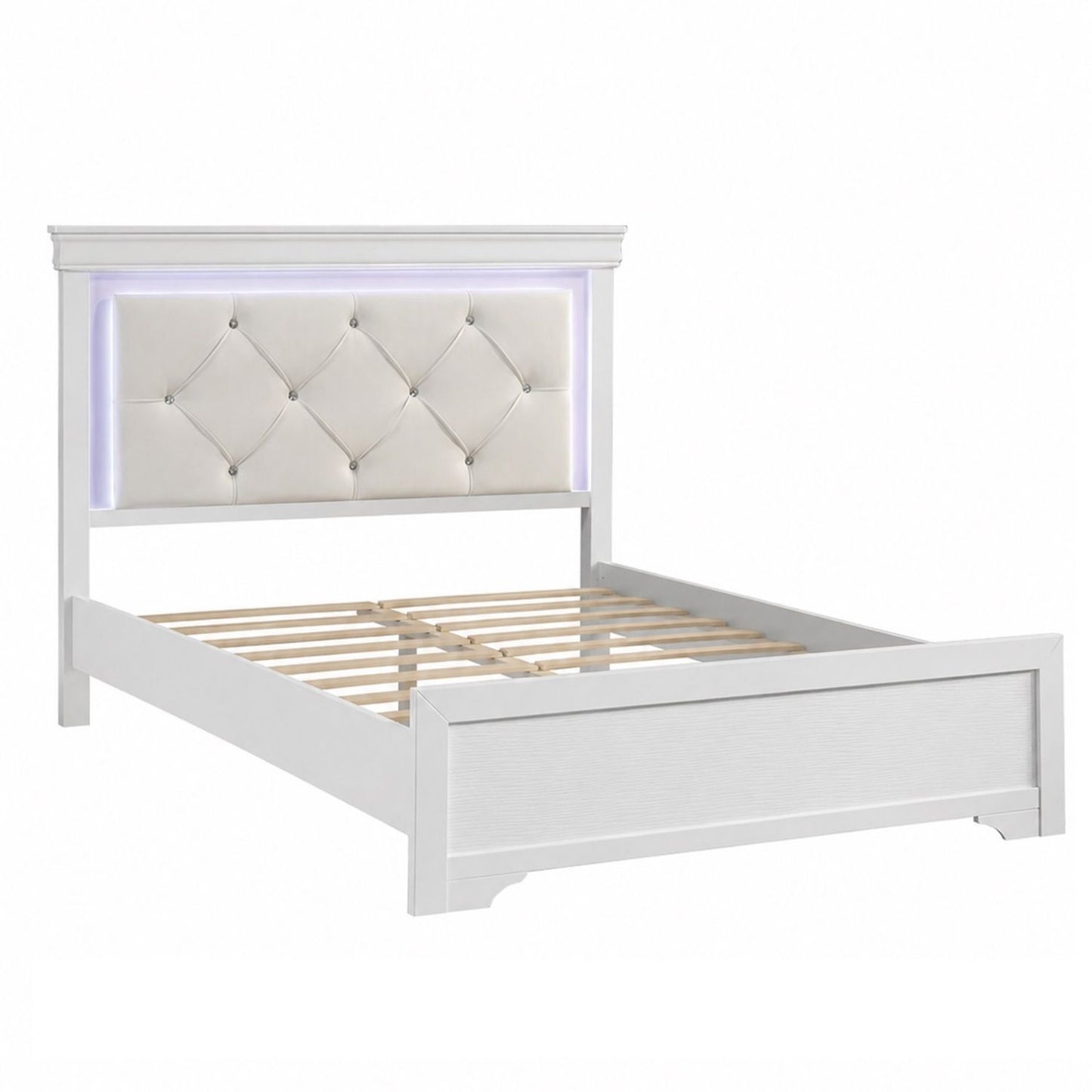 3 Piece Bedroom Set With LED Lighting, 2 Nightstands