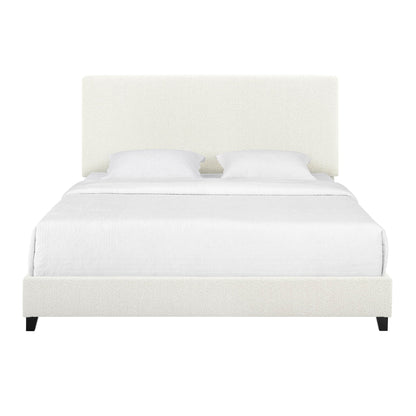 Platform Bed & Upholstered Headboard