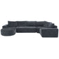 Modular Cloud Sectional Sofa Set, U-Shaped Upholstered Couch With Deep Seat