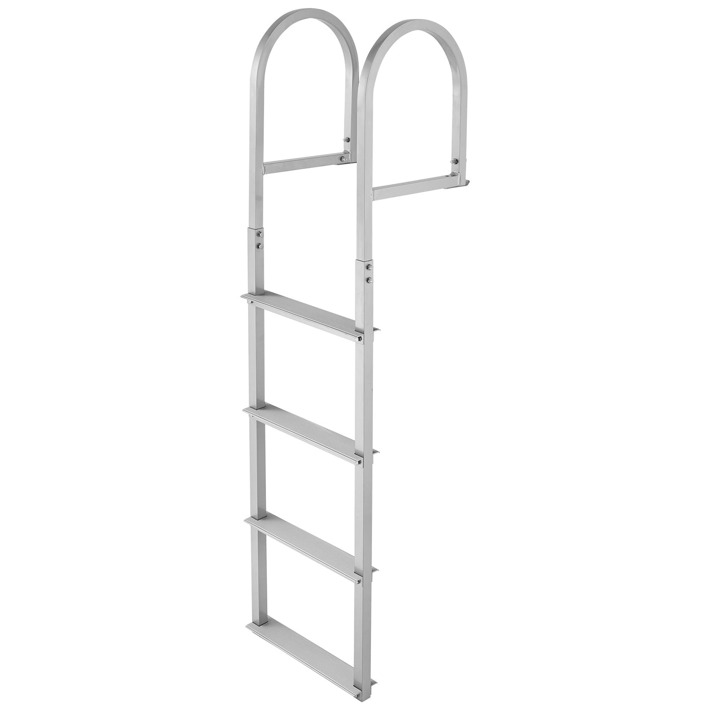 Removable Dock Ladder, 4 Steps, Aluminum Alloy Pontoon Boat Swim Ladder