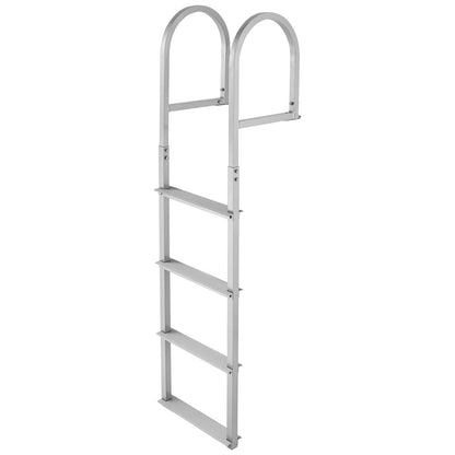 Removable Dock Ladder, 4 Steps, Aluminum Alloy Pontoon Boat Swim Ladder