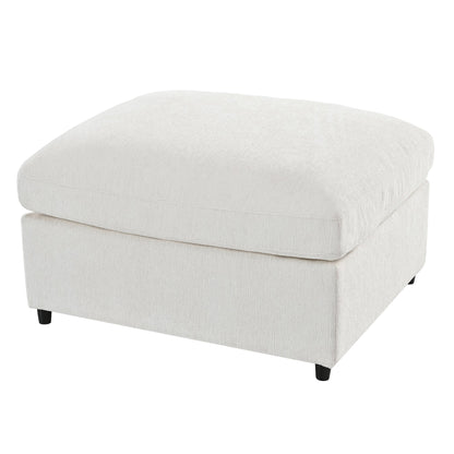 U-Style 4-Piece Sofa Set, 2 Accent Chairs + Loveseat + Movable Ottoman