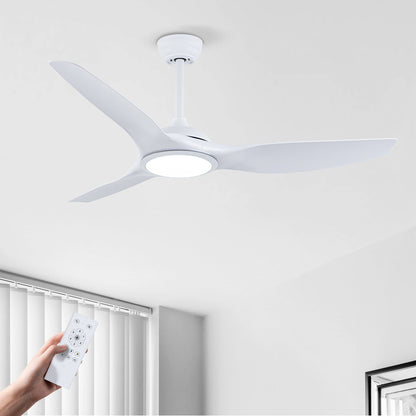 52 Inch ABS Blades Ceiling Fan with LED Light Kit