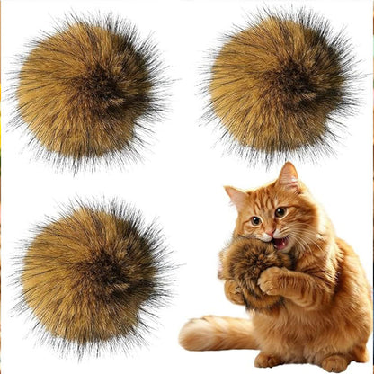 Rabbit Fur Ball Cat Enrichment Toy