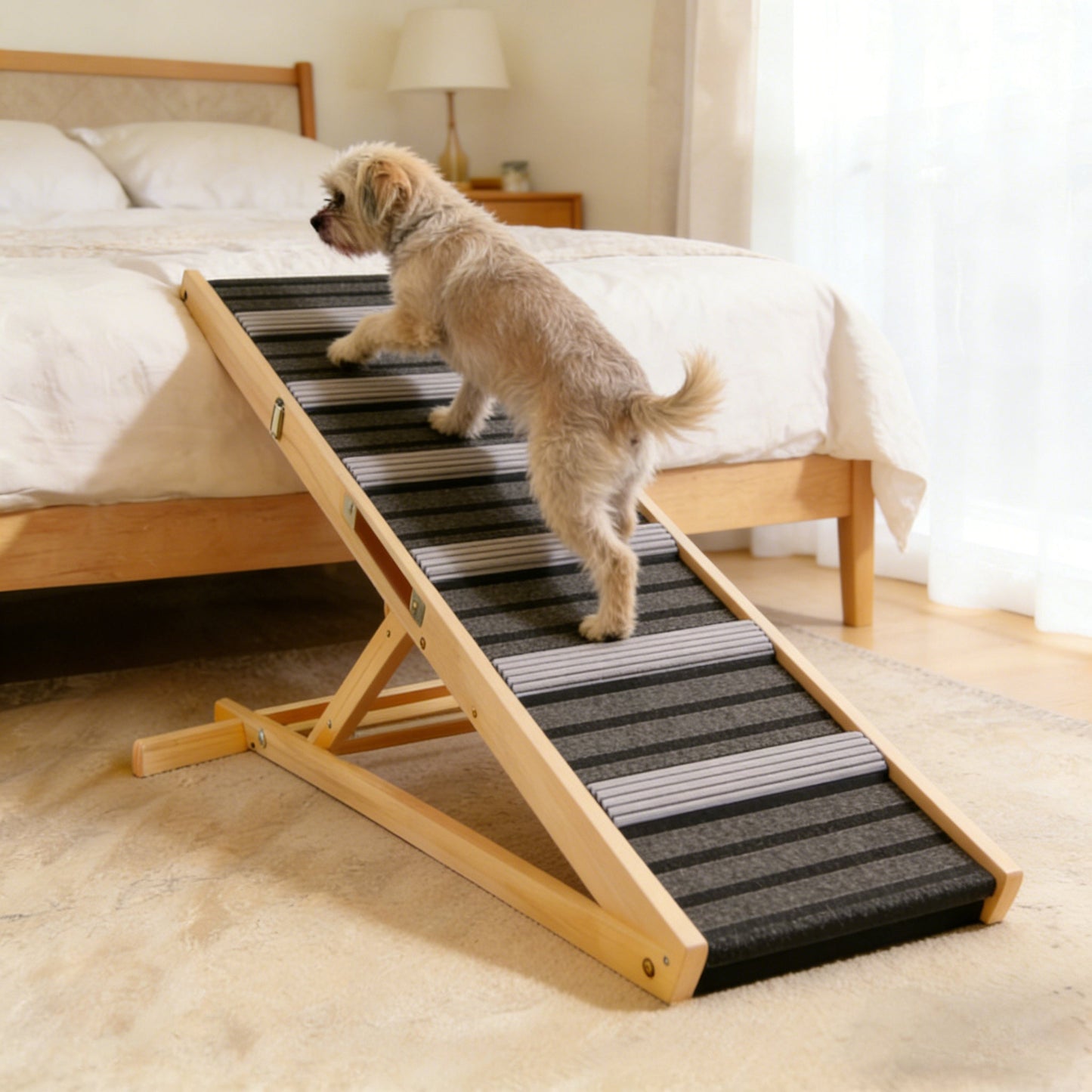 2026 Upgraded Dog Ramp for Couch with Adjustable Heights and Non-Slip Pads