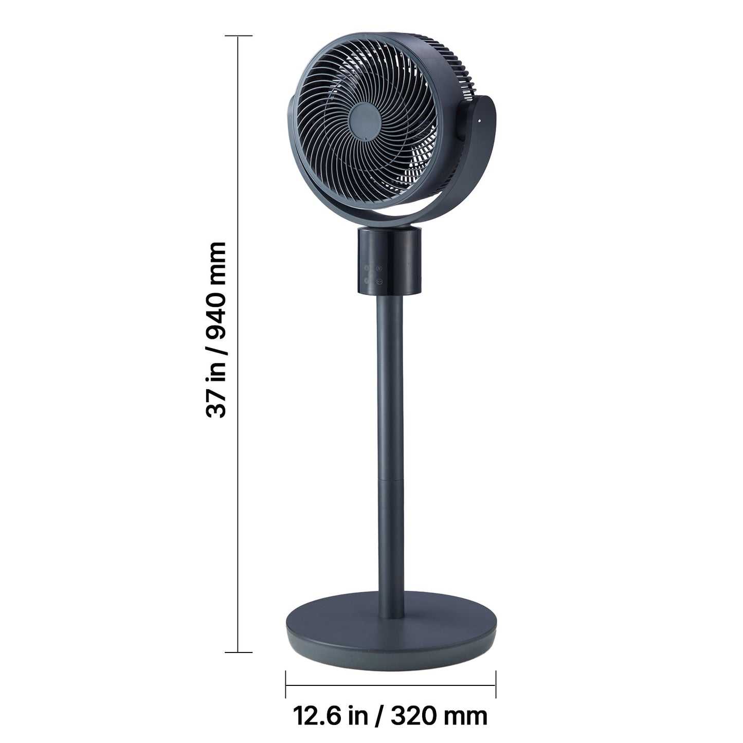 7-Inch Pedestal Fan with Oscillating Standing Design and Remote Control