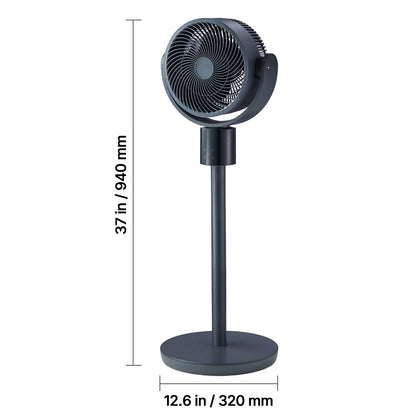 7-Inch Pedestal Fan with Oscillating Standing Design and Remote Control
