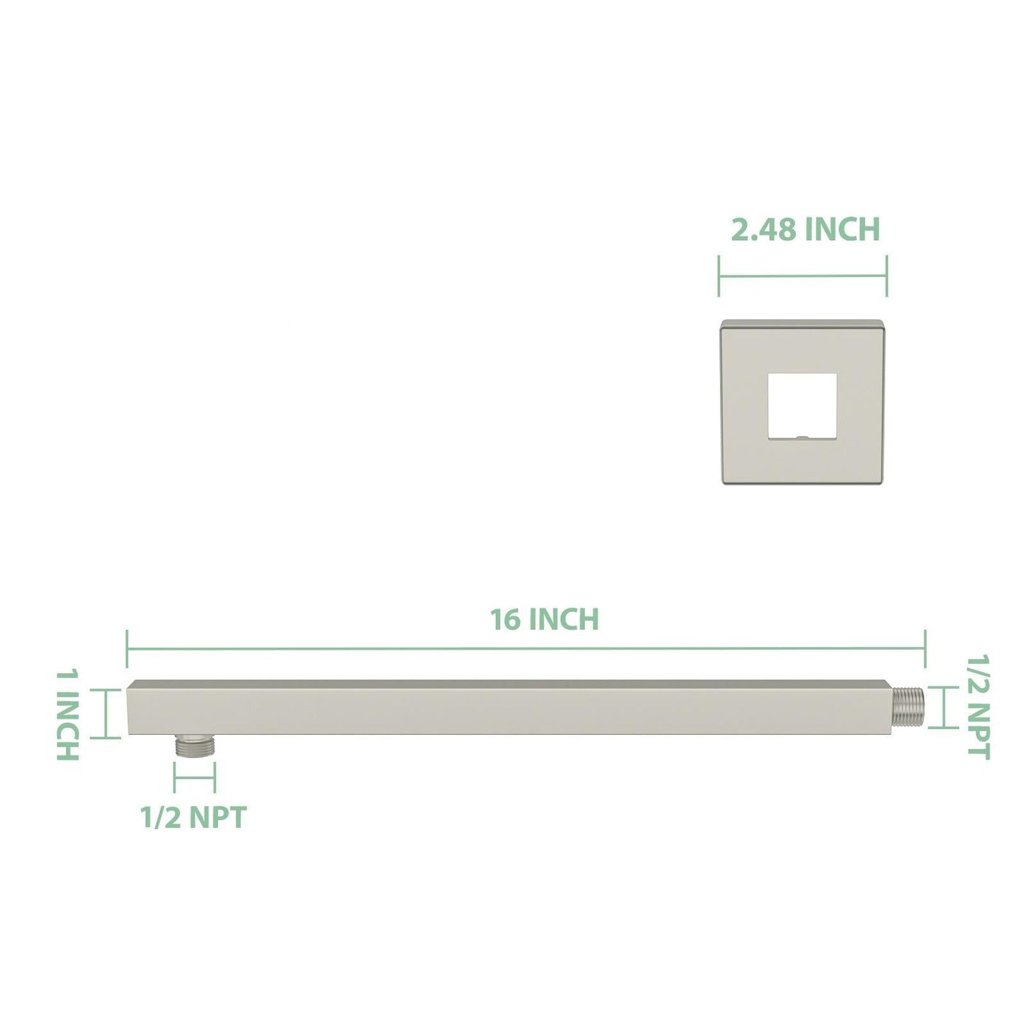 Wall Mounted Shower Arm With Flange