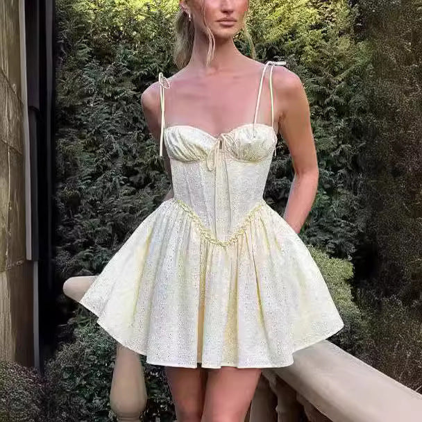 Y2g European And American Ins Summer Sexy Slim Fit Dress Hot Girl Backless