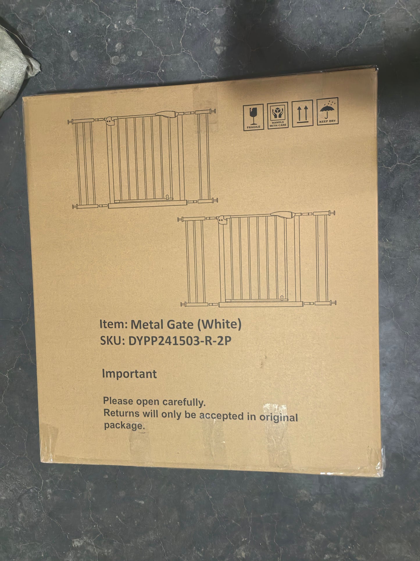 2 Pack 29.5-44.1" Wide Baby Gate for Stairs and Doorways