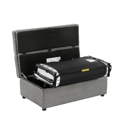 Twin Size Folding Ottoman Sleeper Bed With Mattress Convertible Guest Bed