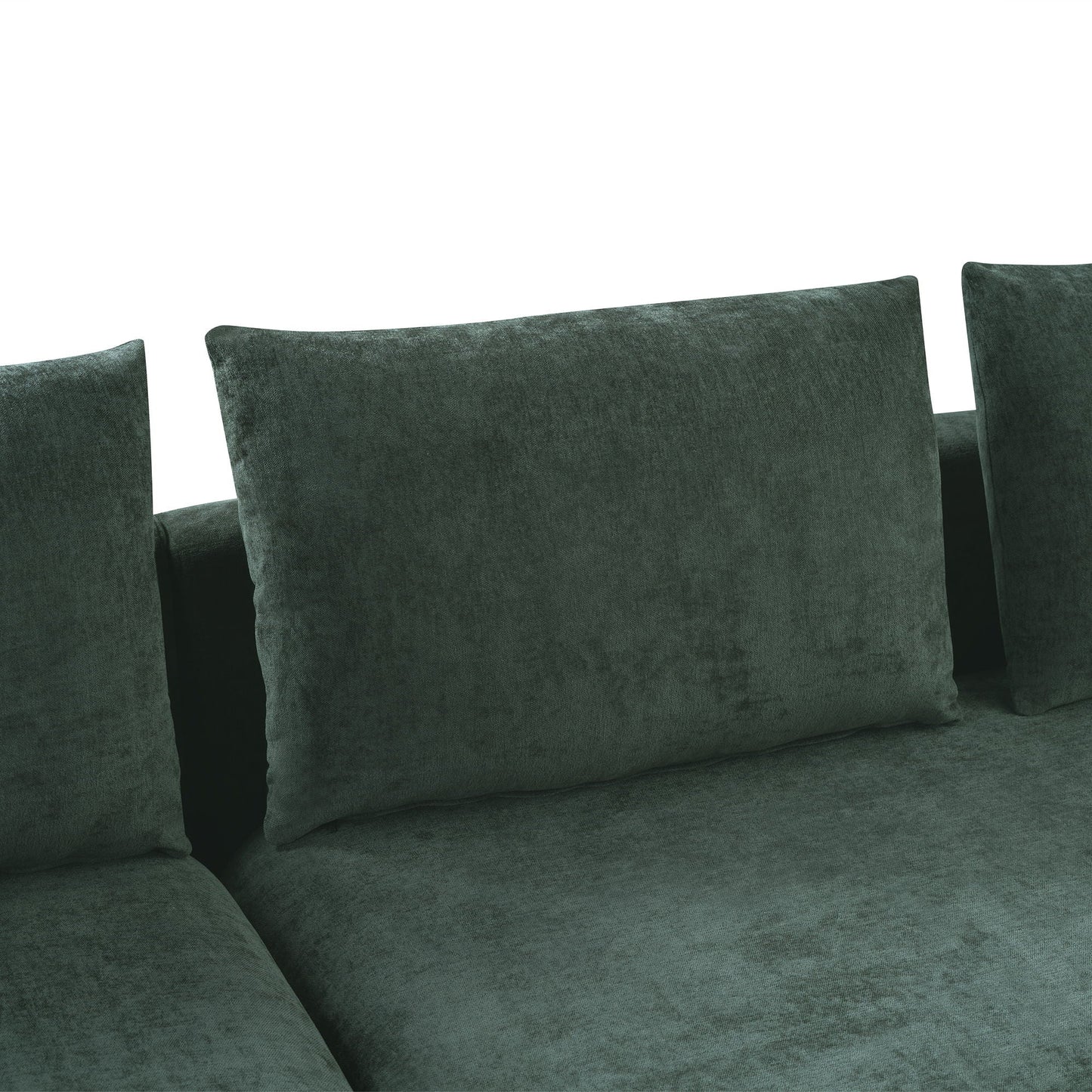 Modern L Shaped Sectional Sofa With Upholstery And Wooden Storage