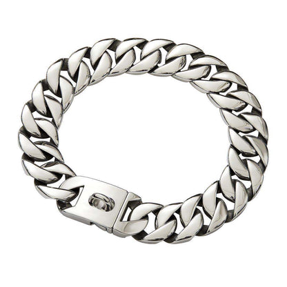 32mm-thick Stainless Steel Pet Dog Necklace Collar