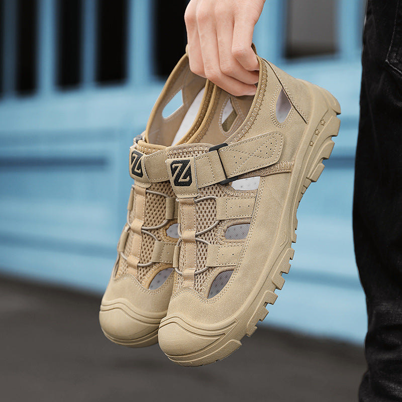 Non-Slip Hollowed-Out Toe Shoes Versatile Casual Sandals