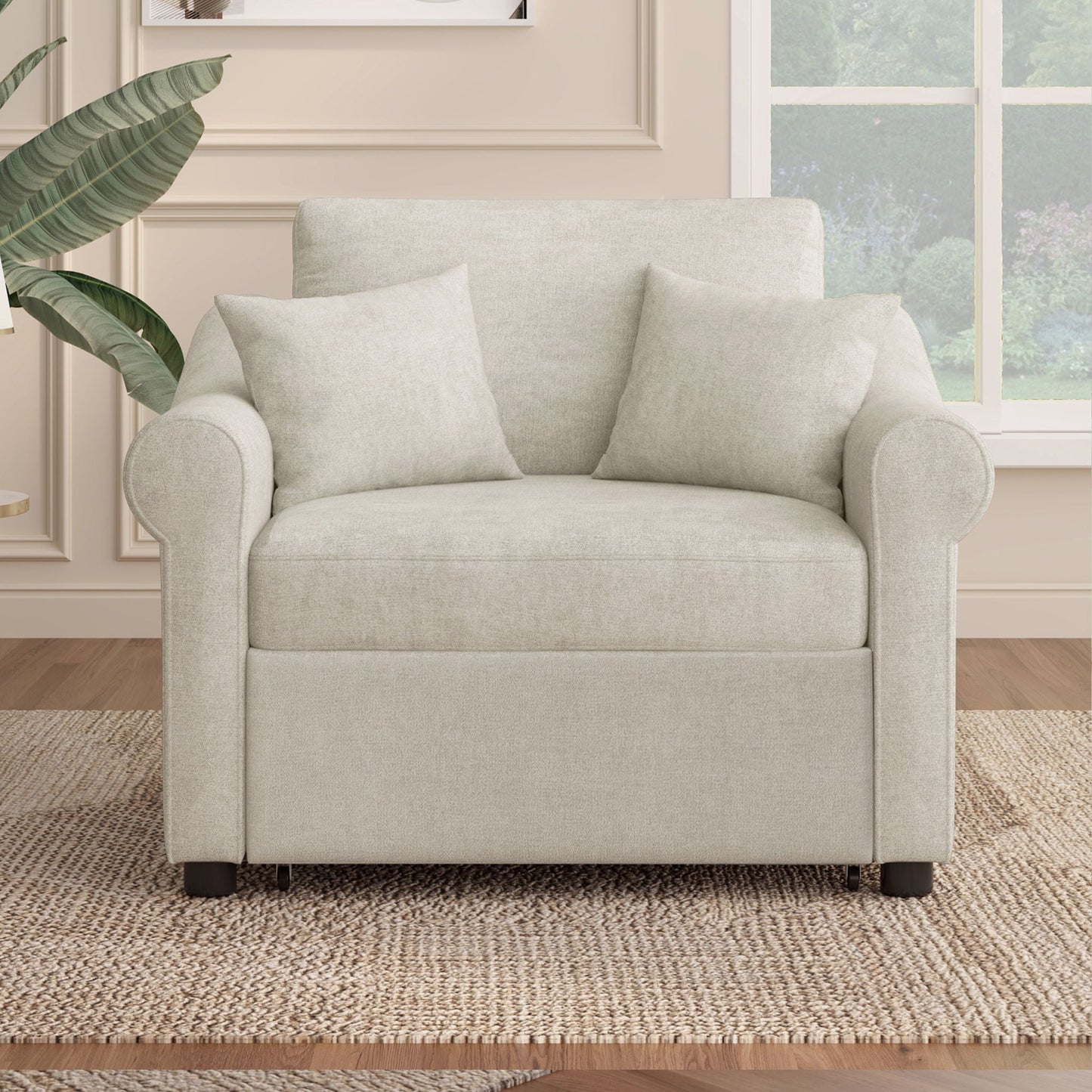 Convertible Sleeper Chair With Adjustable Backrest