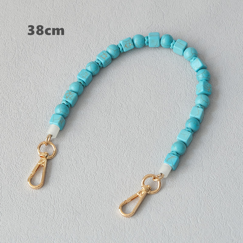 Vintage Turquoise Bag Chain Resin Chain