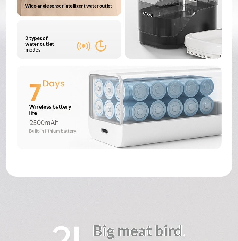 Smart Sensor-Activated Quiet Filtered Automatic Pet Water Fountain