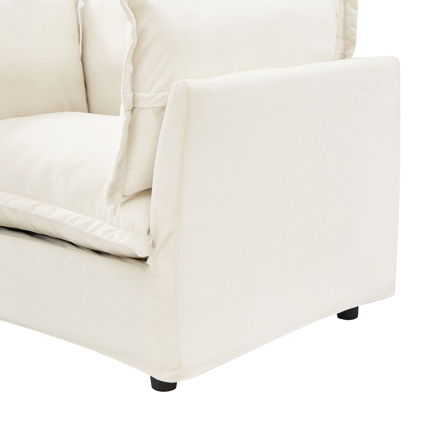 Modern Armchair Sofa With Movable Ottoman