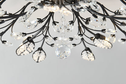 15-Light Chandelier Crystal Ceiling Lamp