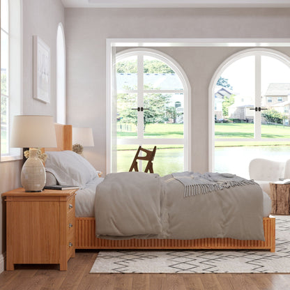 Platform Bed Frame With Headboard, Floor Standing Design