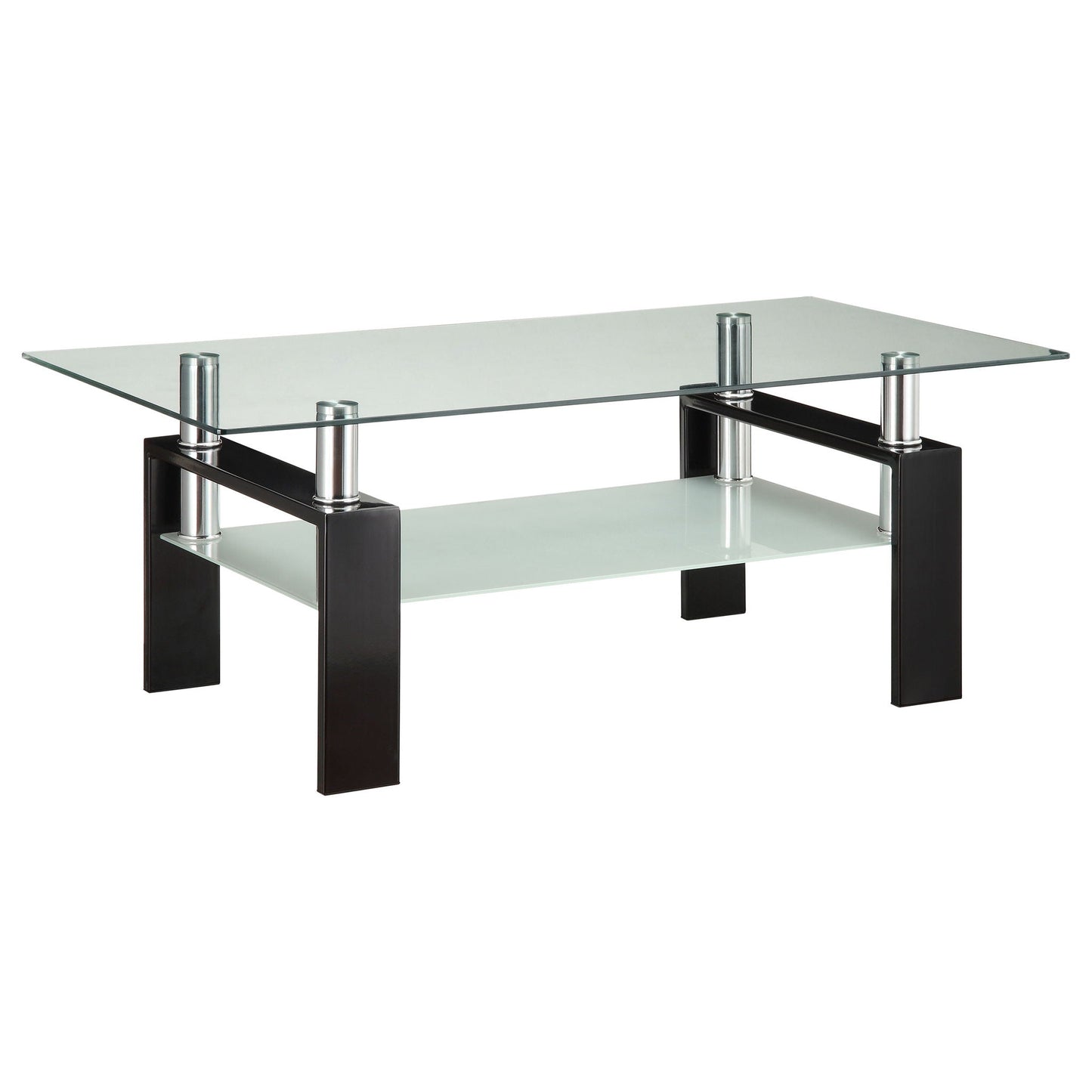 Moriah - 1 Shelf Rectangular Coffee Table - Black
