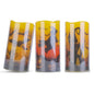 3 Pack Halloween Flameless Candle Lamp with Timer Setting Battery Operated Warm Orange Light Candles for Halloween Party Decoration Witch Bat Castle