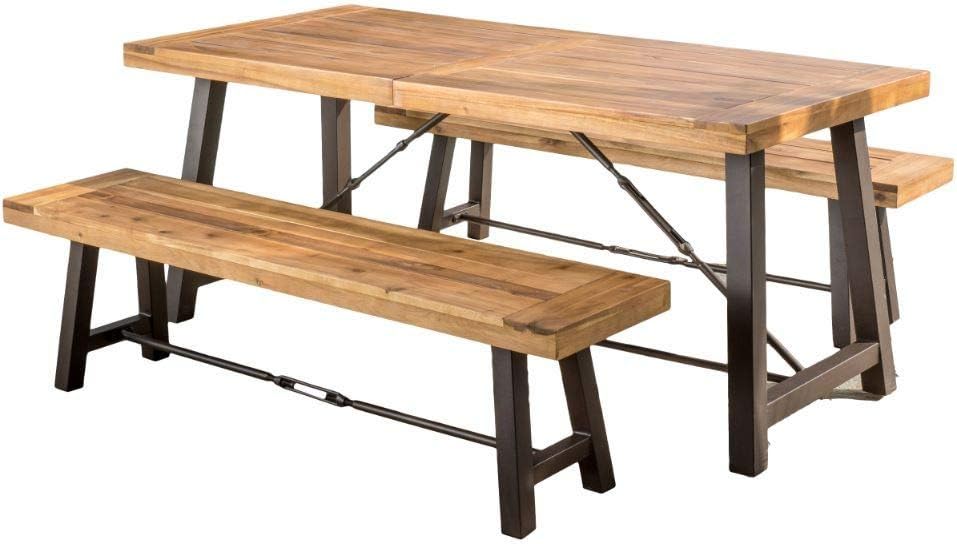 Catriona 3 Piece Wood Outdoor Dining Set - Teak