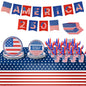 4th of July Party Supplies Set for 24 Guests - 181 Pieces