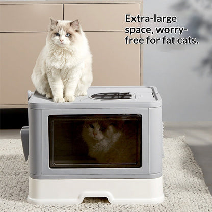 Enclosed Extra-Large Drawer-Type Cat Litter Box