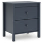 Simmenfort - Two Drawer Night Stand - Navy Blue