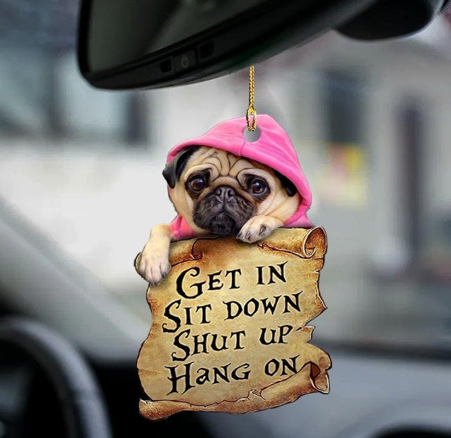 Car Pendant Sleeping Dog Angel Home Decor Acrylic Showcase Hanging Ornaments For Doors