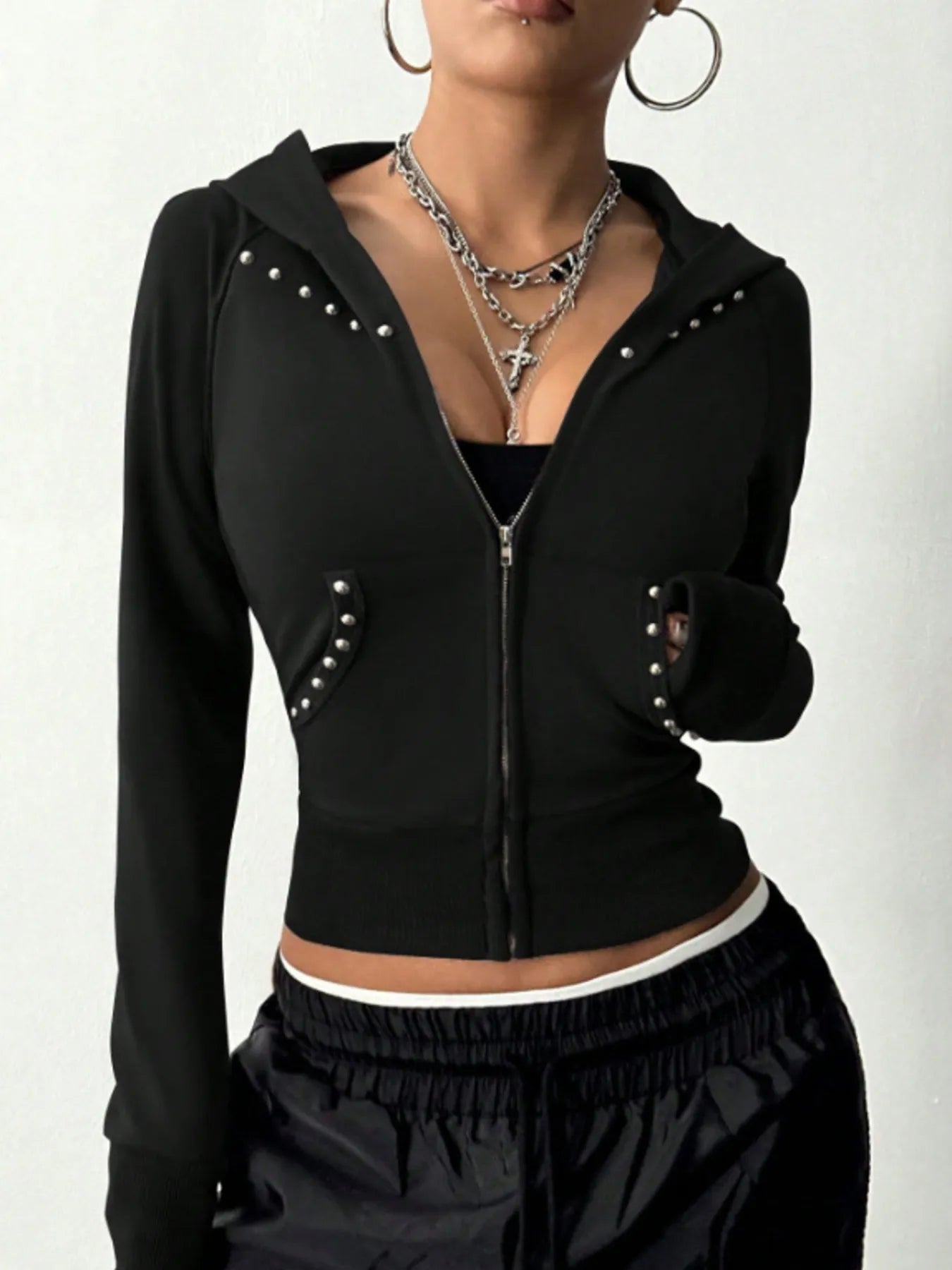 Zip-Up Long Sleeve Hoodie