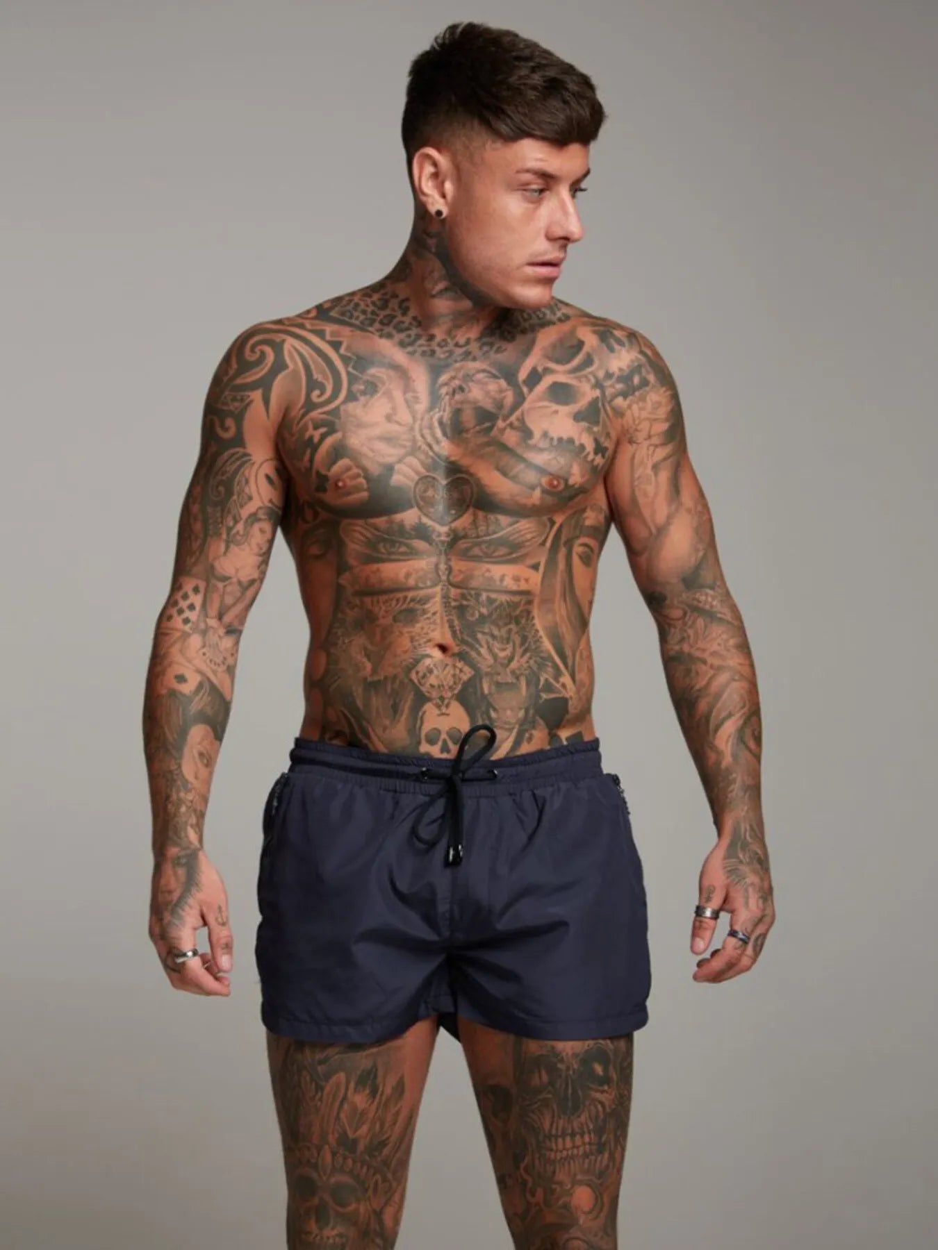 Men’s Plus Active Drawstring Shorts with Pockets