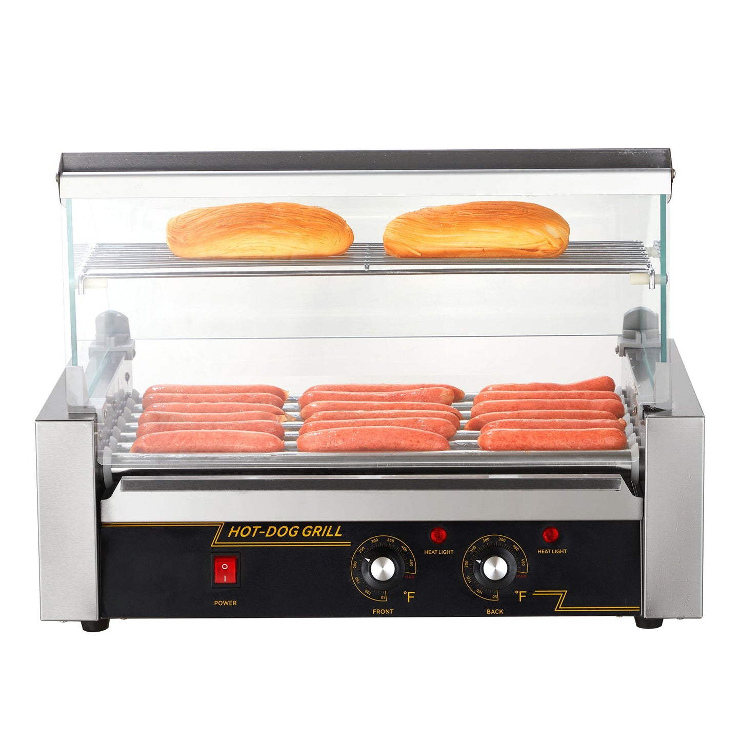 Hot Dog Roller with 7 Rollers and 18 Hot Dogs Capacity