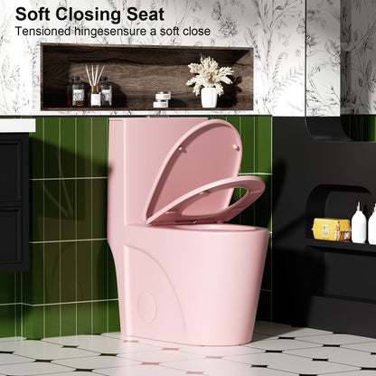 1 Piece Toilet With Tornado Flush, Dual Flush, And ADA Height Comfort Chair