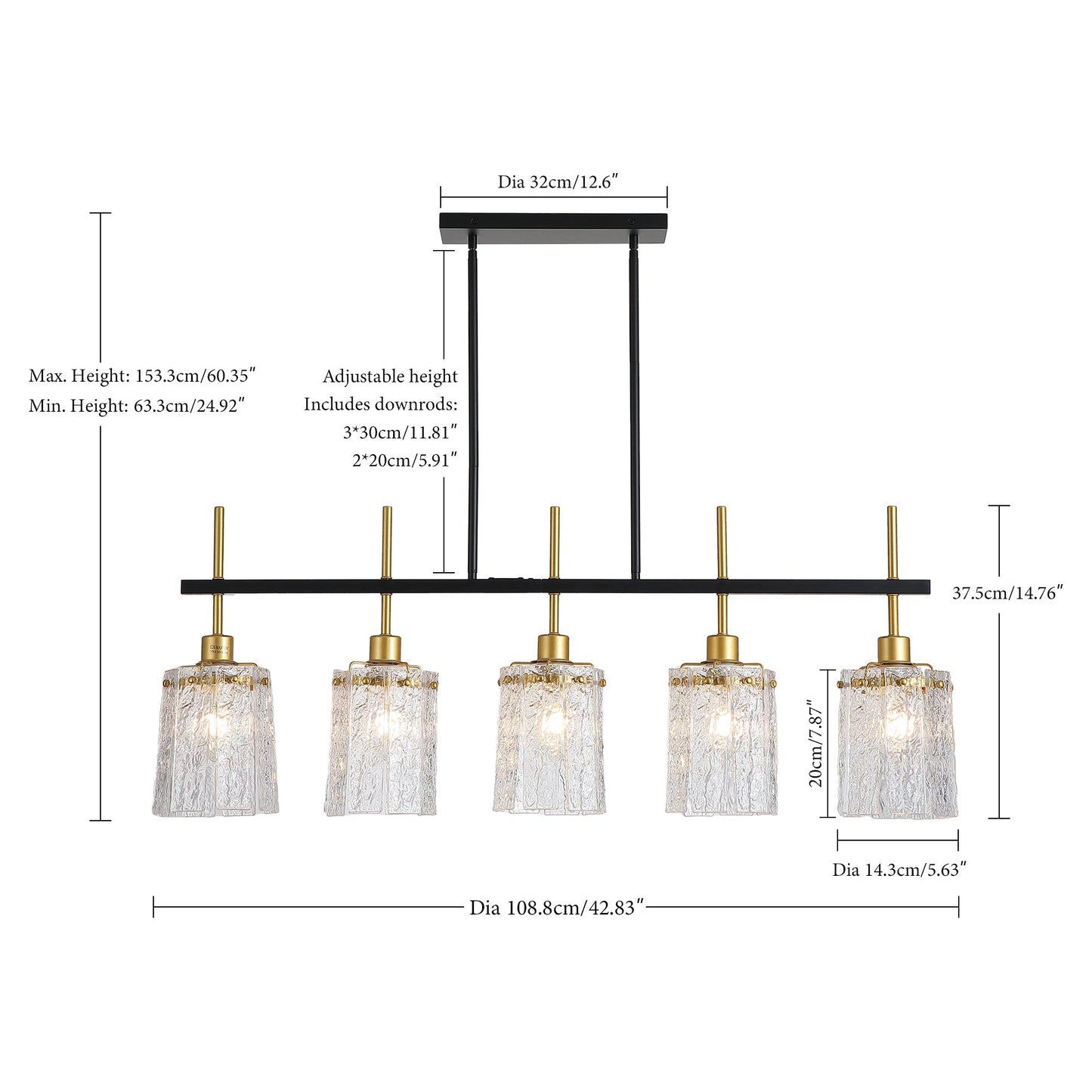 Modern Farmhouse 5-Light Dining Room Chandelier