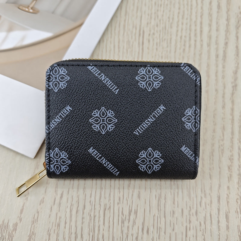 Simple And Stylish Single-zip Multi-cardholder Coin Purse