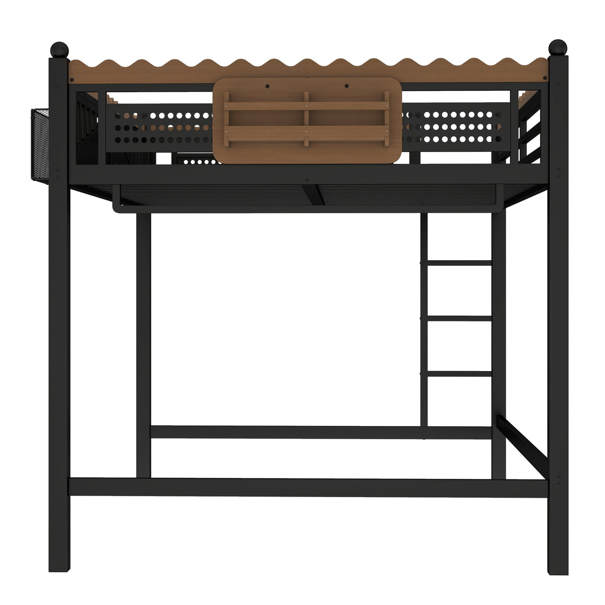 Queen Size Loft Bed with Ladders and Storage