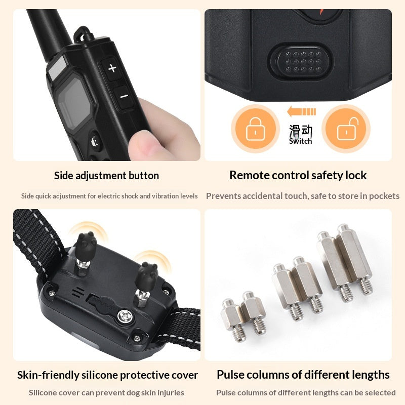 Smart Remote Dog Training Collar With Vibration & Shock Anti-Bark Device