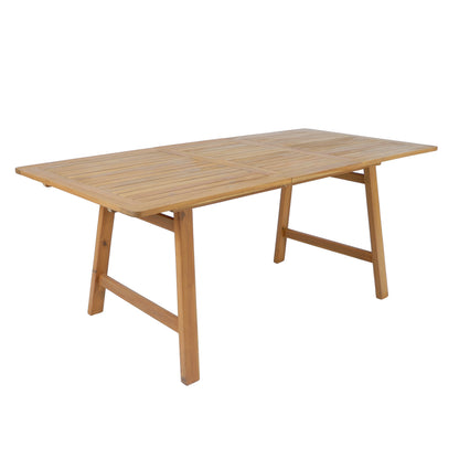 Extendable Acacia Wood Outdoor Dining Table