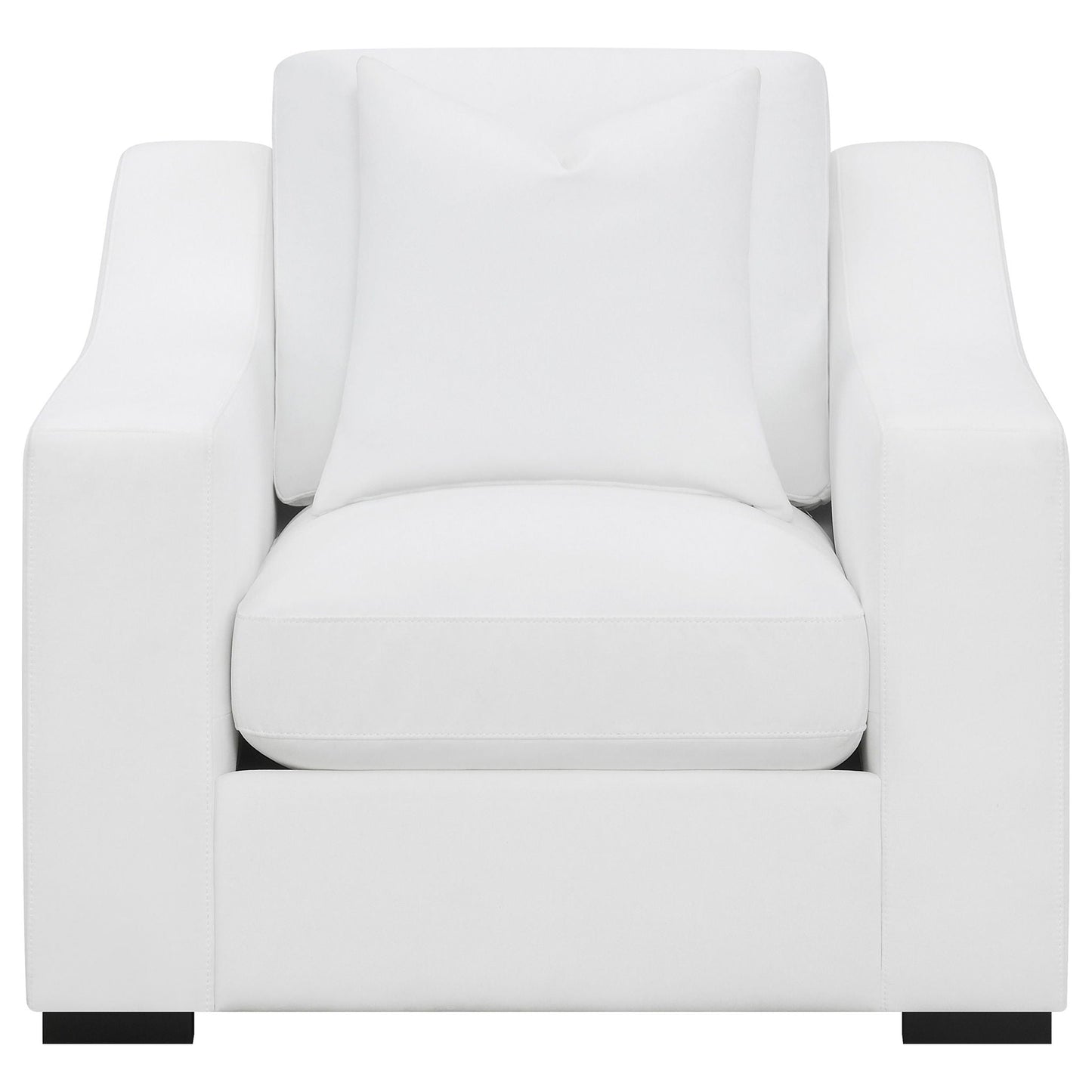Chelan - Upholstered Sloped Arm Accent Chair - White