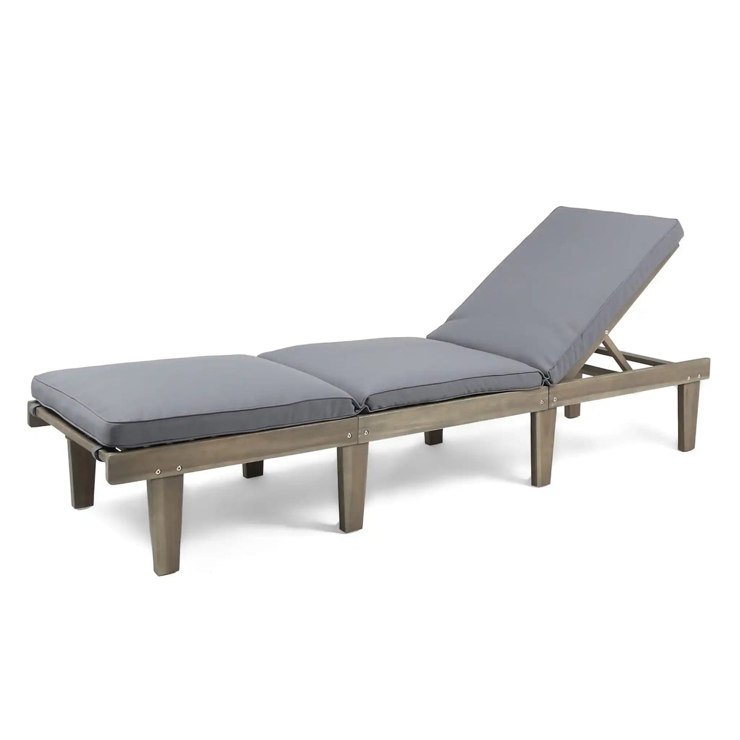 Ariana Wood Chaise Lounge with Cushion