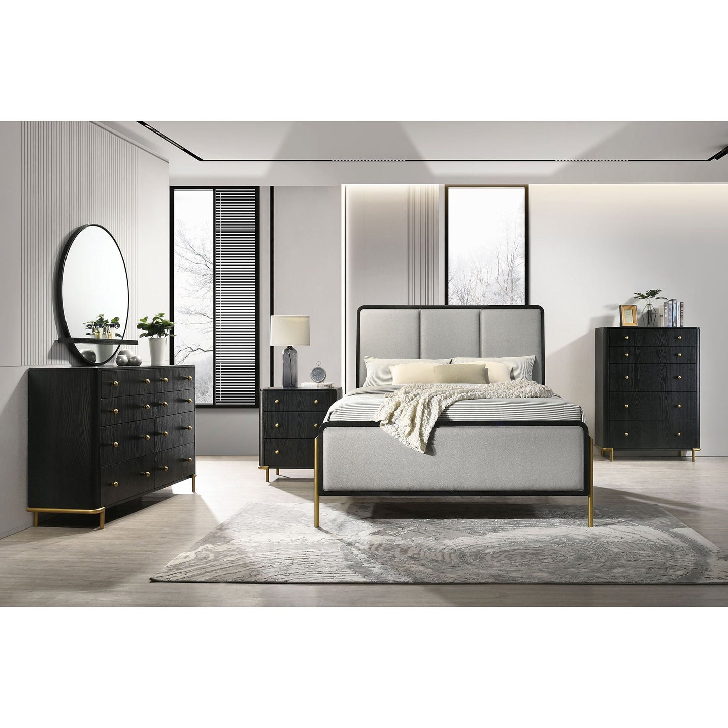 Anser - 8 Drawer Dresser - Black
