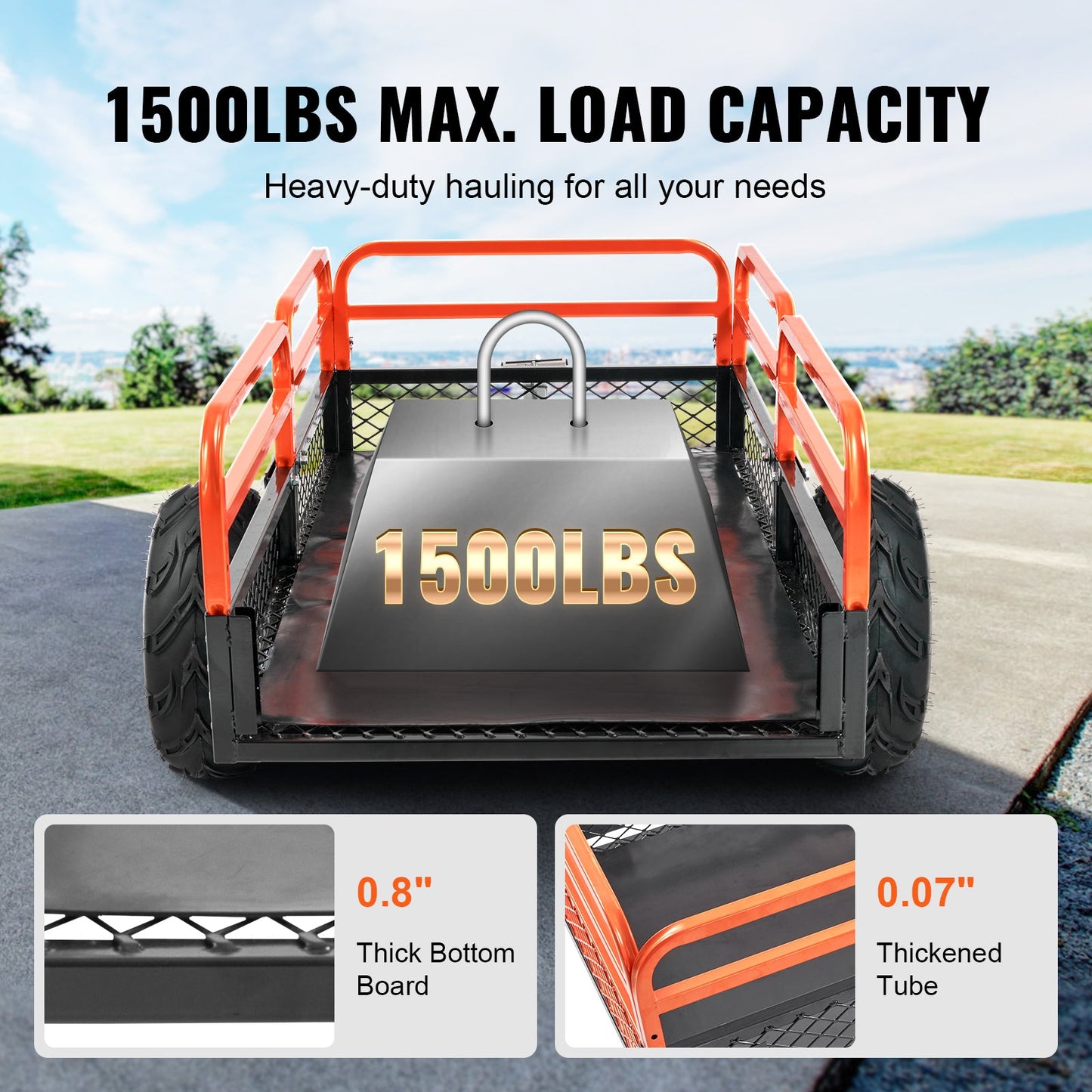 Heavy Duty Steel ATV Dump Trailer