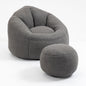Bedding Bean Bag Sofa Chair High Pressure Foam With Footrest