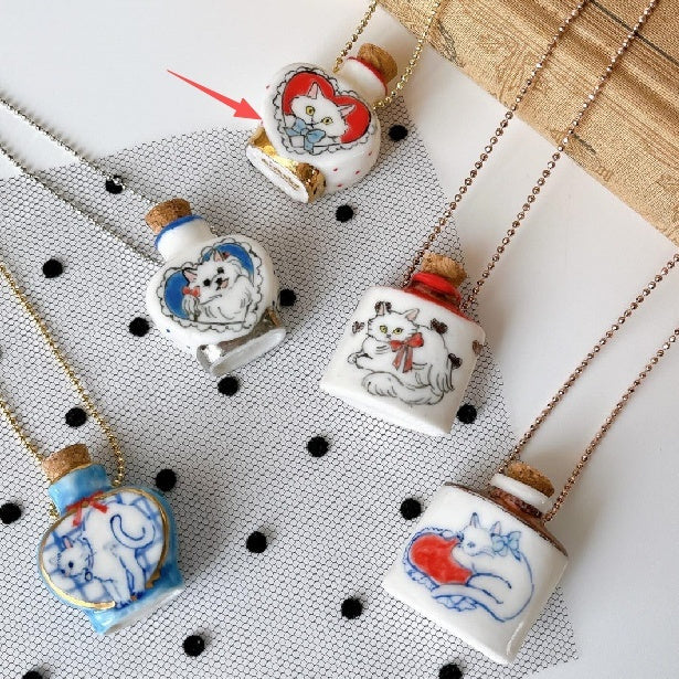 Fresh Fashionable And Soothing Cat-themed Necklace