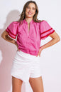 LEARN AS YOU GO WOVEN TOP